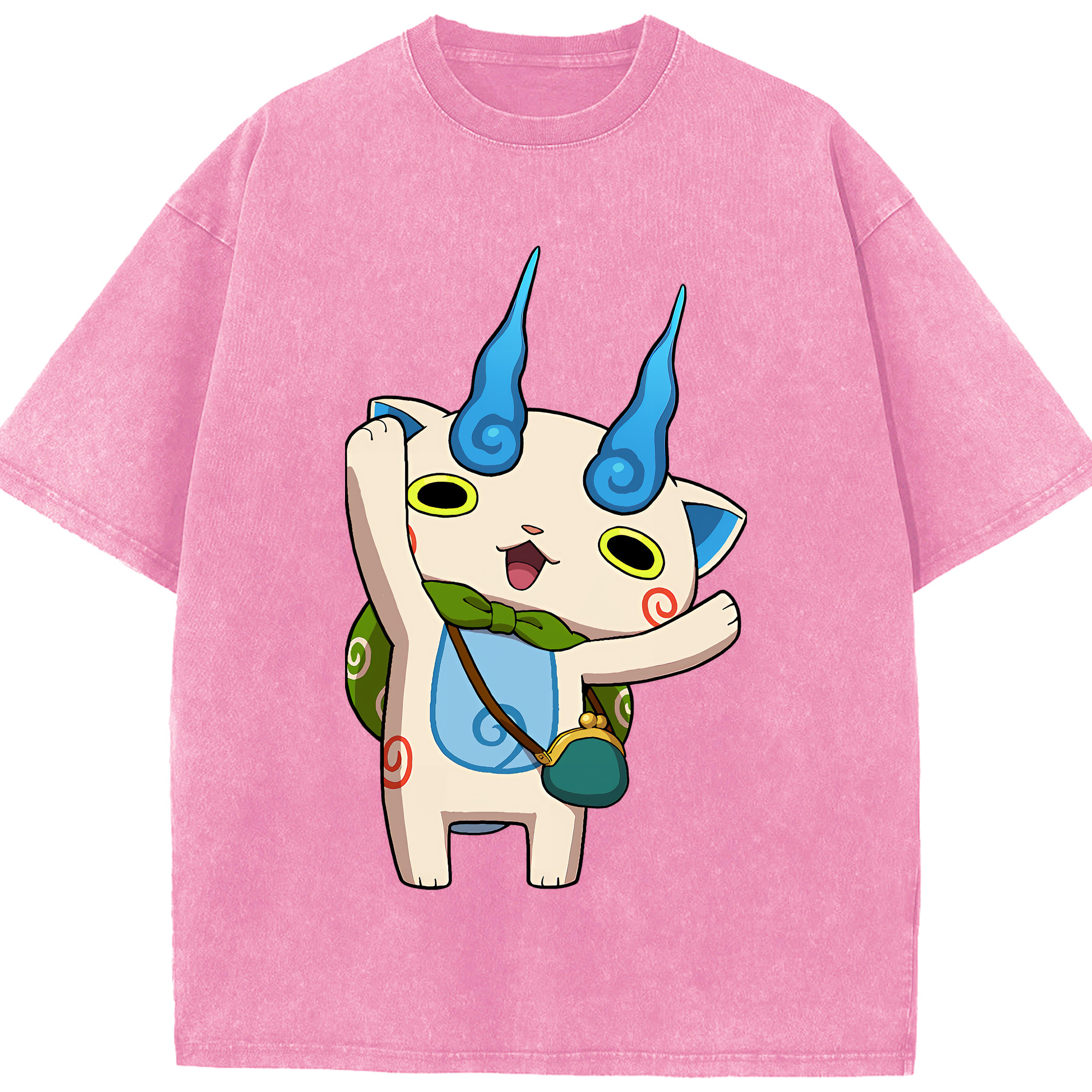（画像用） 妖怪ウォッチ Yo-kai Watch 綿100% ヴィンテージ風 半袖Tシャツ（フロントプリント）